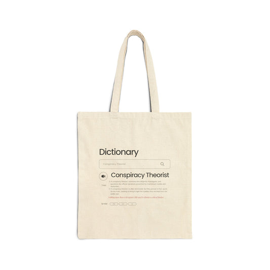Conspiracy Theorist Tote – Cotton Canvas Bag for Truth Seekers, Skeptics & Footnote Readers
