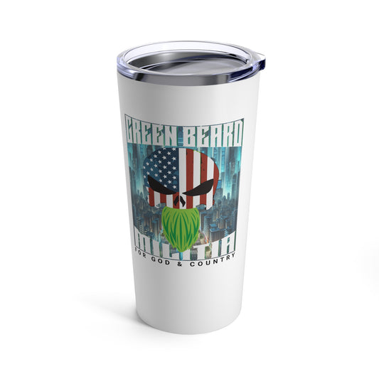 Greenbeard Militia Tumbler – 20oz Stainless Steel Travel Mug for Warriors of Faith, Strength & Resilience