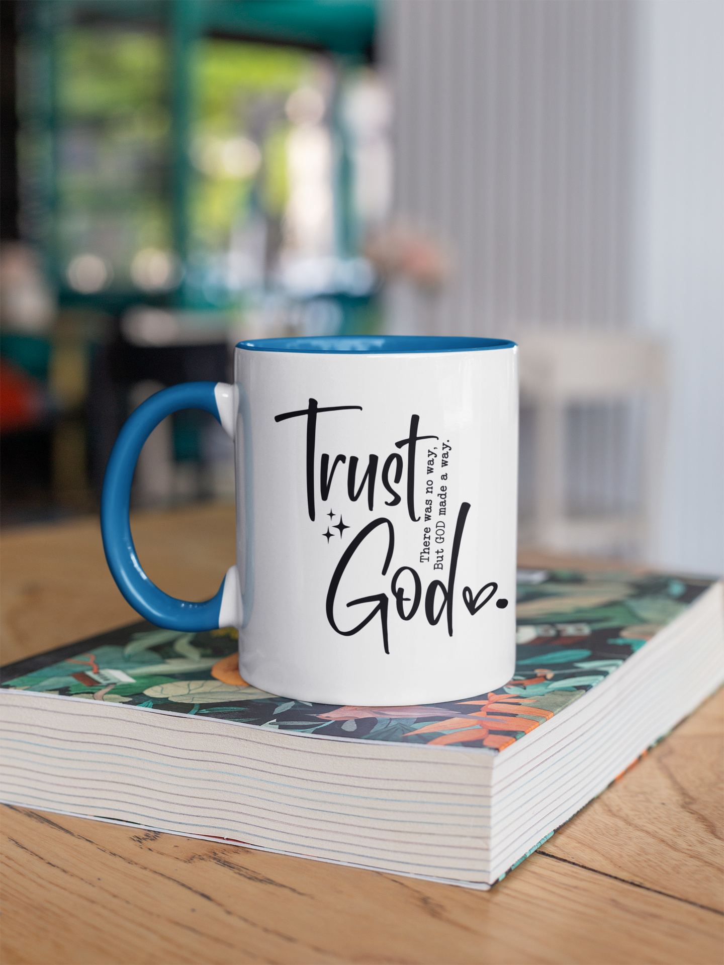 Trust God Mug – Minimalist Christian Coffee Cup for Faith, Encouragement & Scripture Lovers