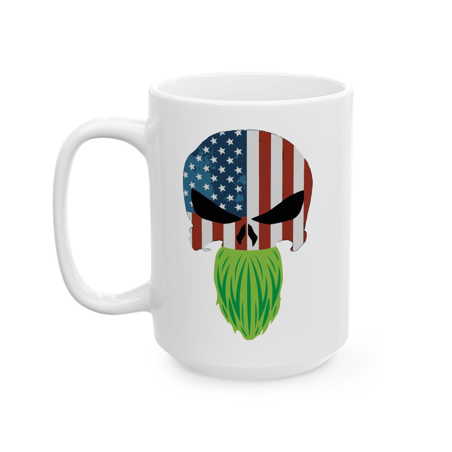 Greenbeard Tribe Mug – 15oz Patriotic Coffee Cup with Wartime Logo for Truth Warriors & Freedom Drinkers