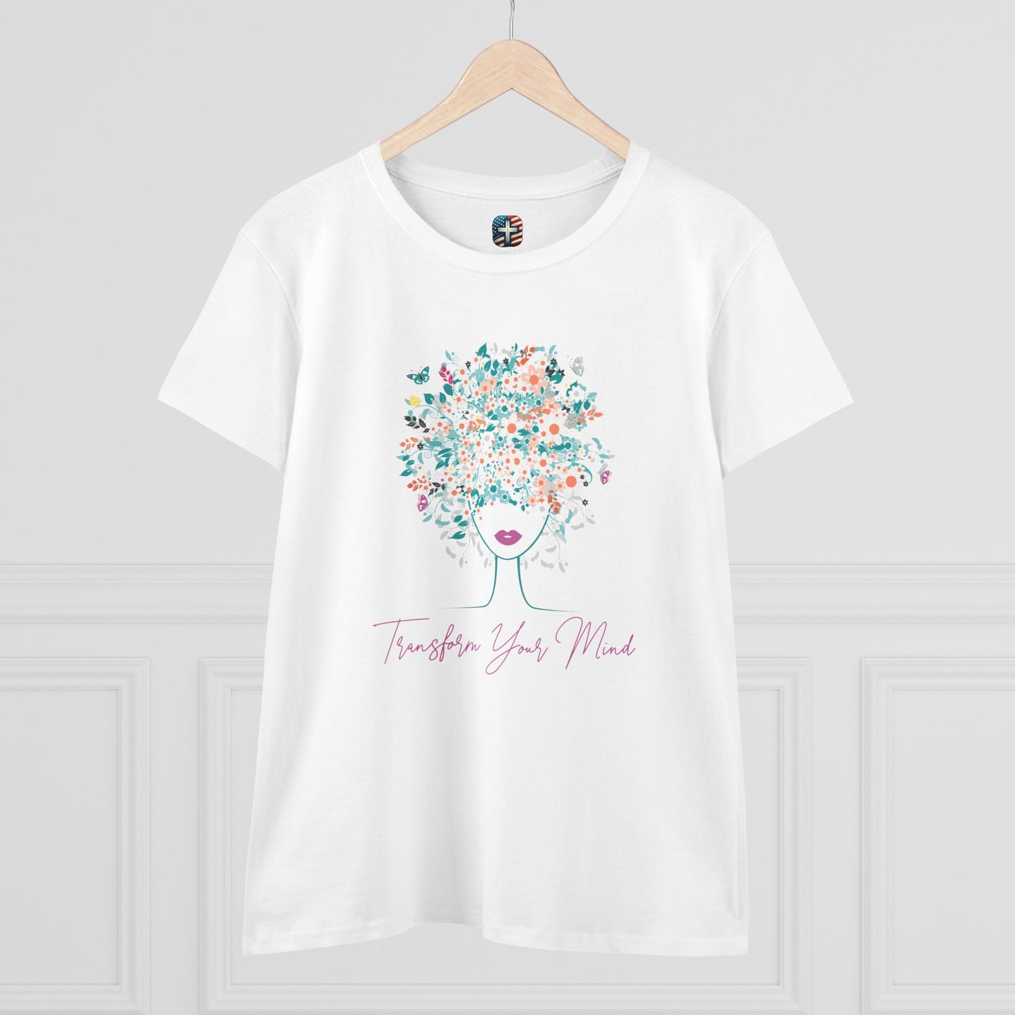 Transform Your Mind Women’s T-Shirt – Faith-Inspired Cotton Tee for Empowerment