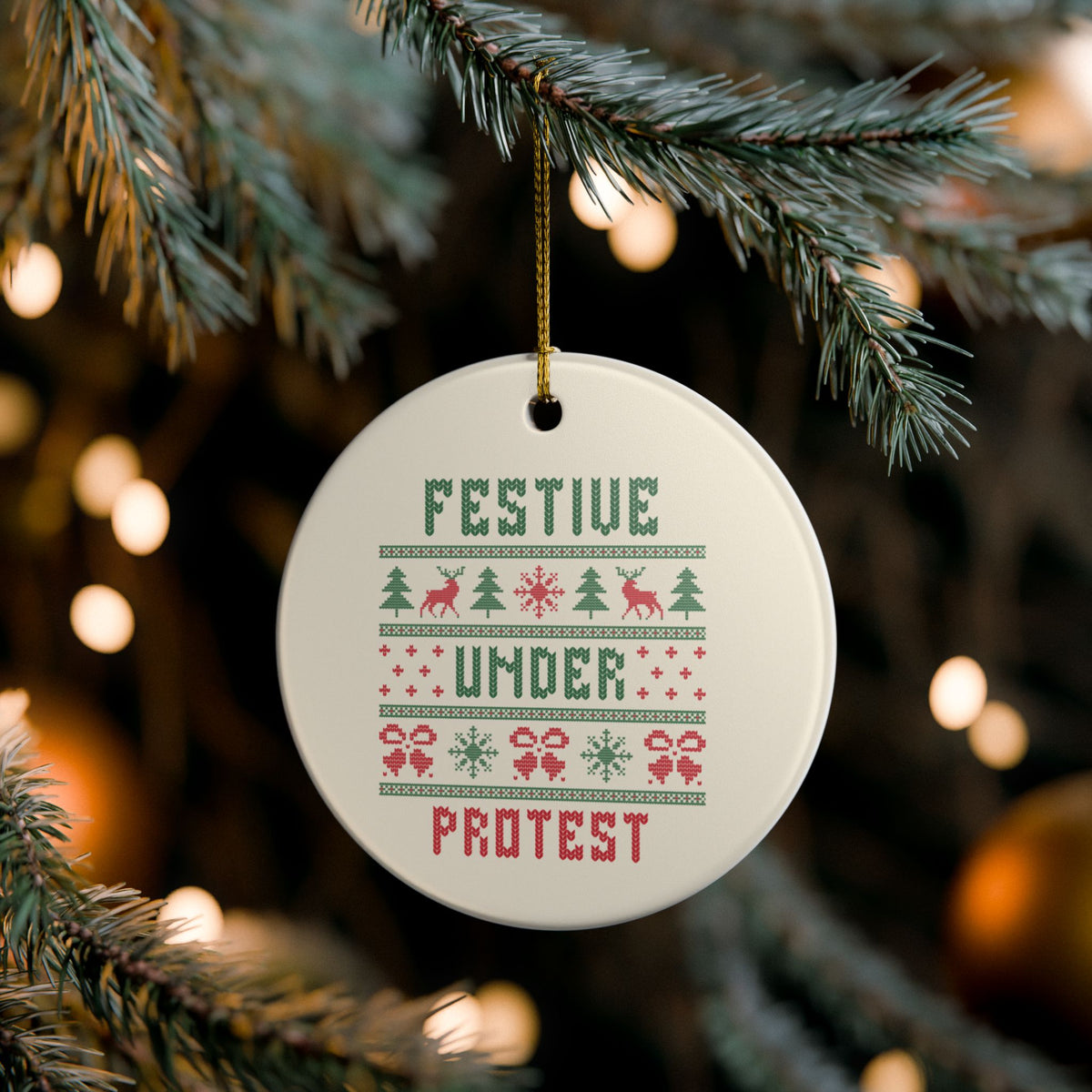 Gen X Christmas ornament Festive Under Protest, view 9