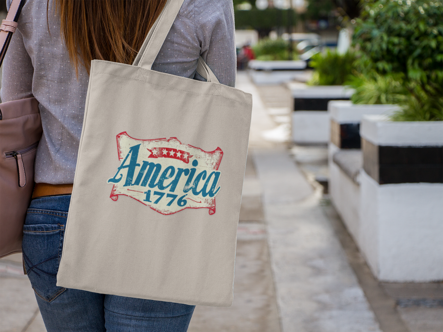 America 1776 Canvas Tote Bag  (Carry the Republic Like You Mean It)
