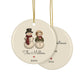 Personalized snowman couple ornament, view 18
