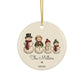 Personalized snowman family of 4 ornament, view 6