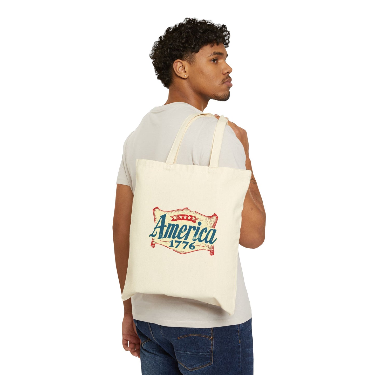America 1776 Tote – Patriotic Christian Canvas Bag for Church, Shopping, & Everyday Use