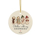 Chillin With My Snowmies 4 friends ornament, view 5