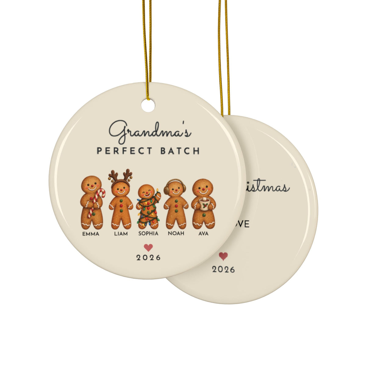 Grandma's Perfect Batch 5 names ornament, view 8