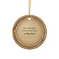 Nativity Christmas Ornament, Carved Look Ceramic Ornament with Luke 2:11 Verse, Christian Christmas Gift