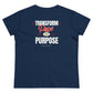 Faith Inspired T-Shirt - Only God Can, Transform Pain Into Purpose Women's Midweight Cotton Tee