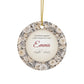 Cardinal Memorial Ornament, Personalized Name and Years, Cardinals Appear When Angels Are Near, Ivory Quilled Paper Look