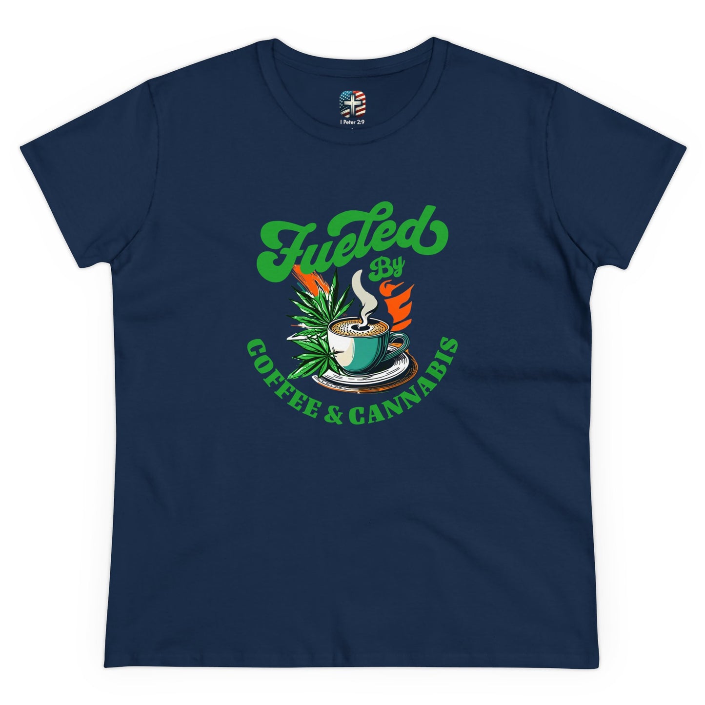 Coffee & Cannabis Women's Midweight Cotton Tee