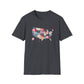 Loved Brave Strong Unisex T-Shirt Christian Patriotic USA Map Scripture Shirt for Men and Women