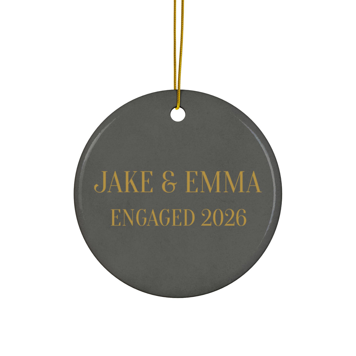 Engaged photo ornament 2026, view 6
