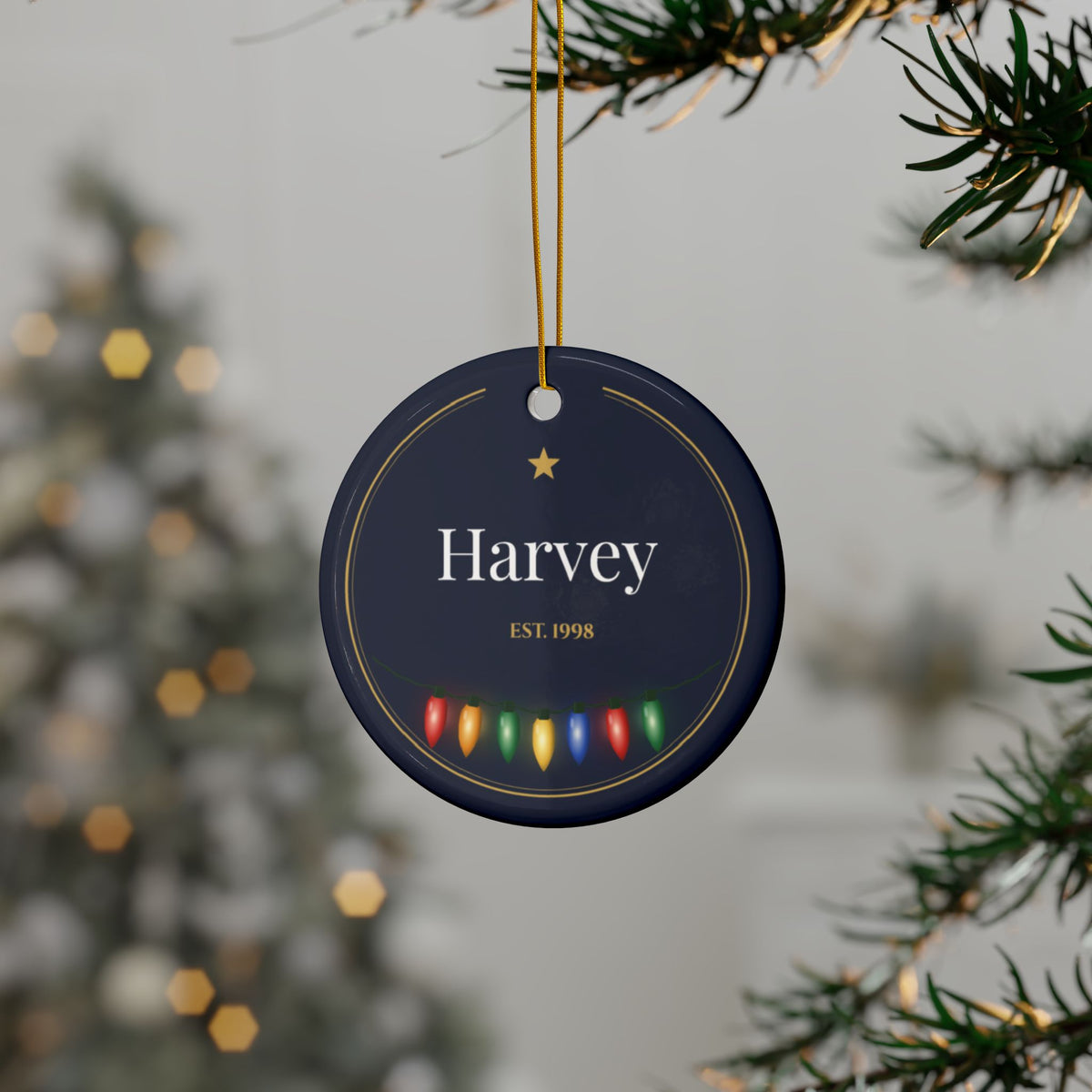 Personalized family name Christmas ornament, view 18