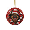 Personalized German Shepherd Christmas ornament, view 9