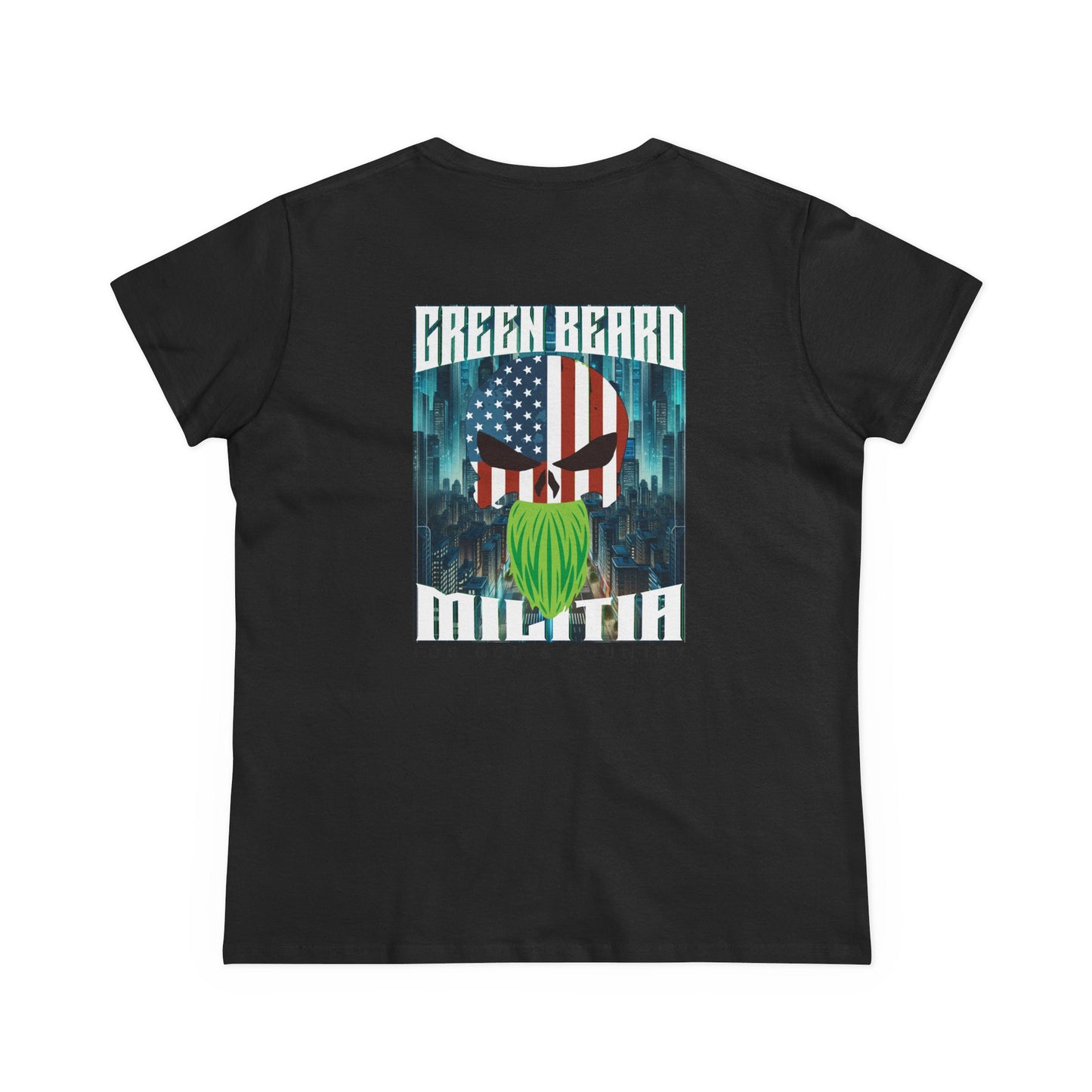 GreenBeard T-Shirt – God Wins Women’s Midweight Cotton Tee, Faith and Unity Apparel