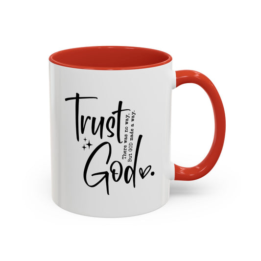 Trust God Mug – Minimalist Christian Coffee Cup for Faith, Encouragement & Scripture Lovers