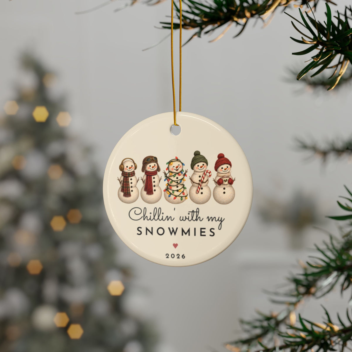 Chillin With My Snowmies 5 friends ornament, view 9