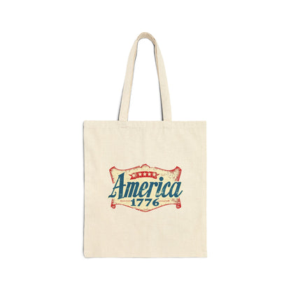 America 1776 Tote – Patriotic Christian Canvas Bag for Church, Shopping, & Everyday Use