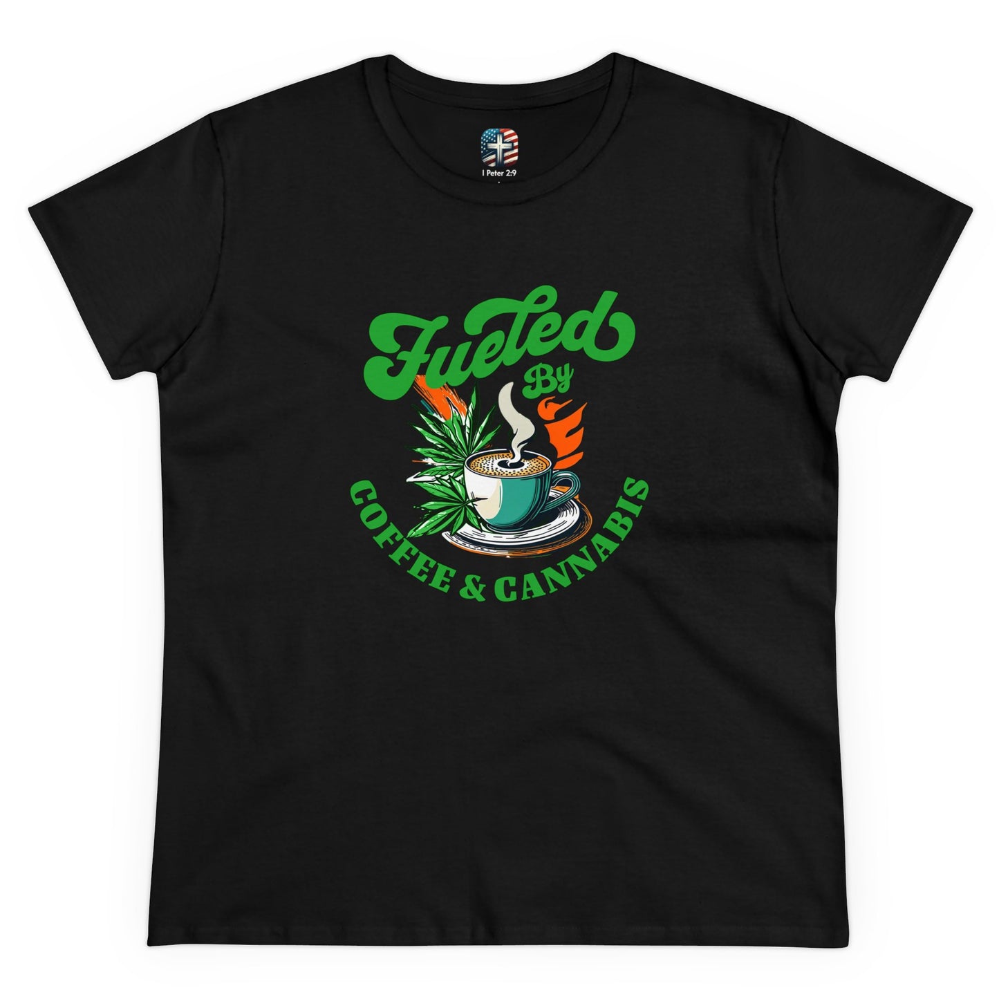 Coffee & Cannabis Women's Midweight Cotton Tee