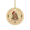 Funny hedgehog Christmas ornament Merry Whatever, view 3