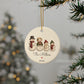 Personalized snowman family of 4 ornament, view 13