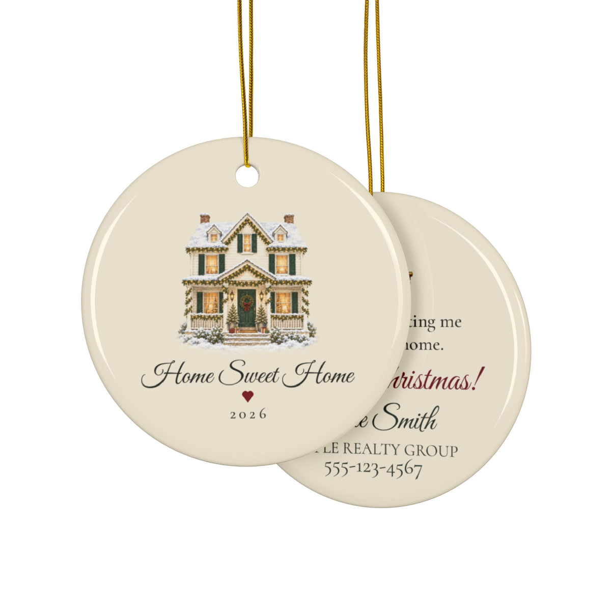 Realtor Home Sweet Home ornament, view 8