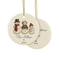 Personalized snowman family of 3 ornament, view 12