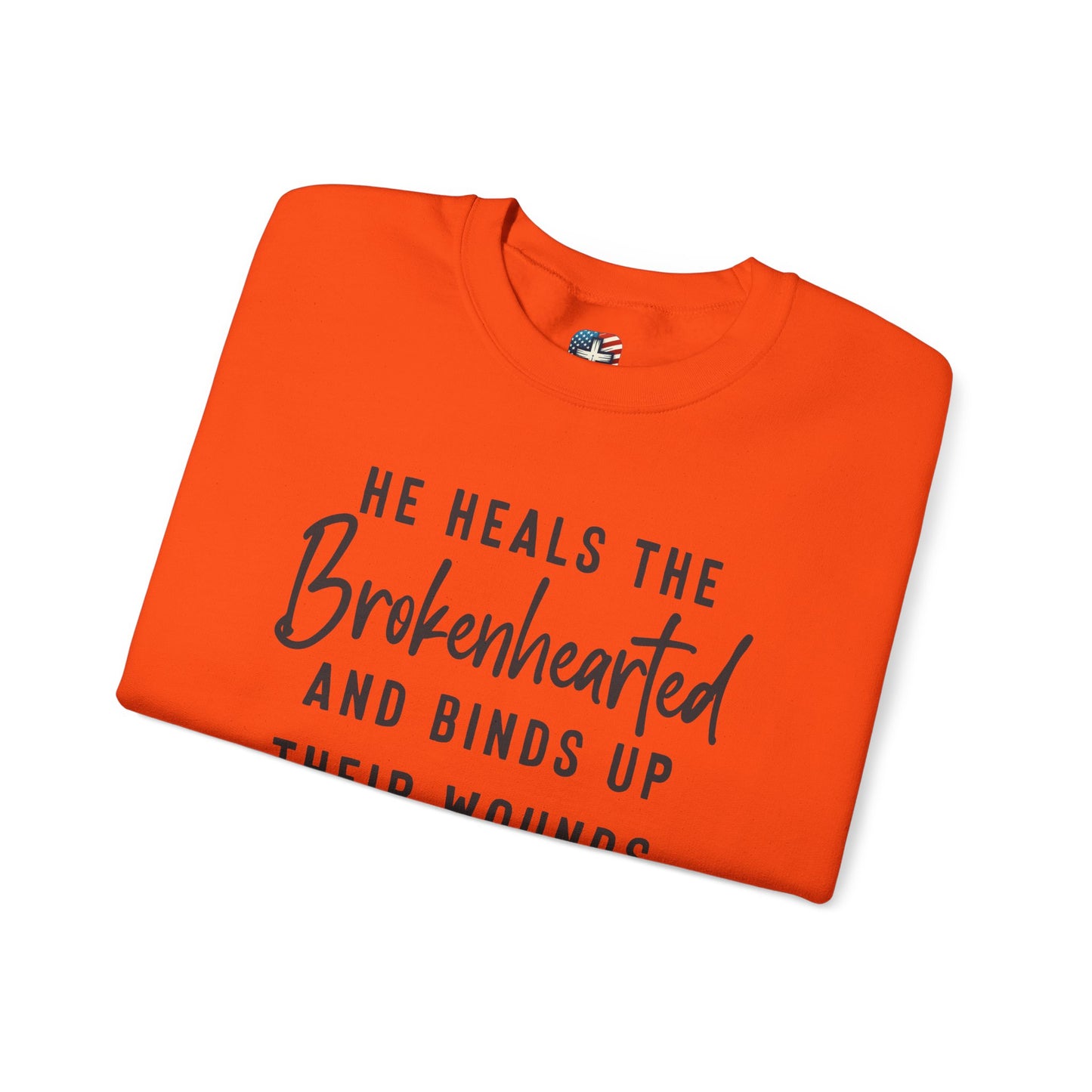 He Heals the Brokenhearted – Christian Sweatshirt, Psalm 147:3