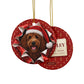Personalized Goldendoodle Christmas ornament, view 12