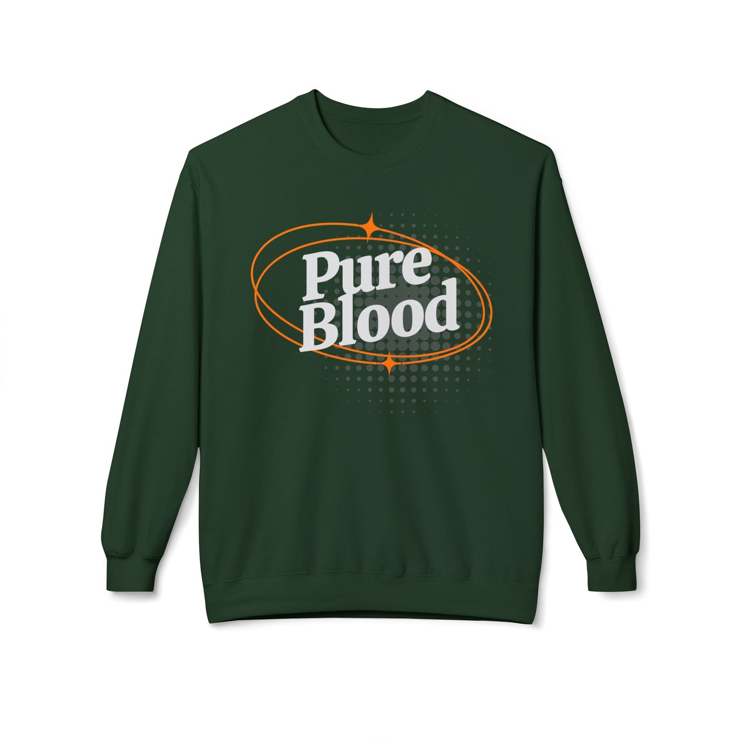 Pure Blood Retro Crewneck Sweatshirt – Bold Faith & Freedom Fleece