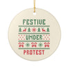 Gen X Christmas ornament Festive Under Protest, view 3