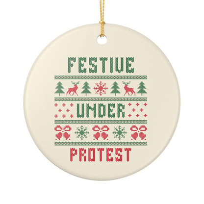 Gen X Christmas ornament Festive Under Protest, view 3