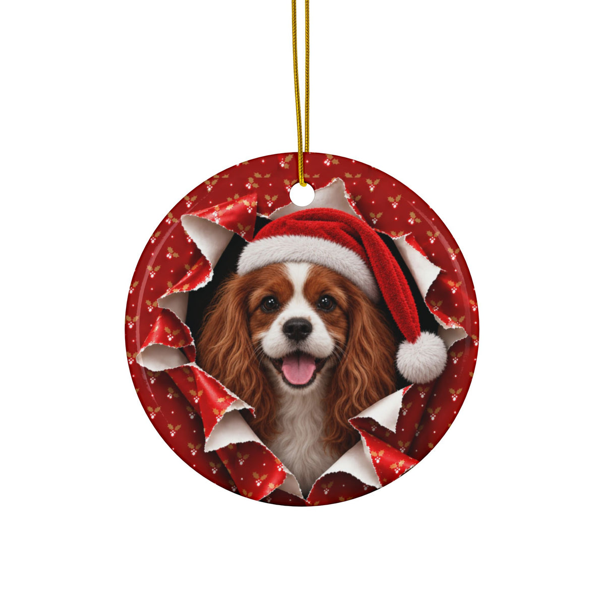 Personalized Cavalier King Charles Christmas ornament, view 9