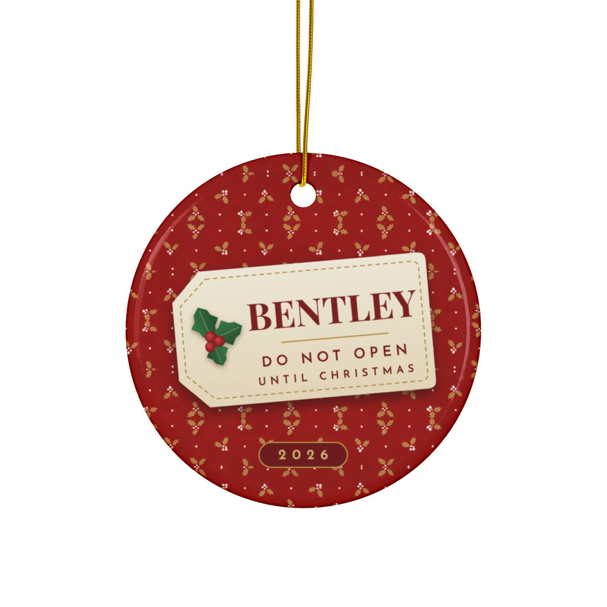Personalized Goldendoodle Christmas ornament, view 13