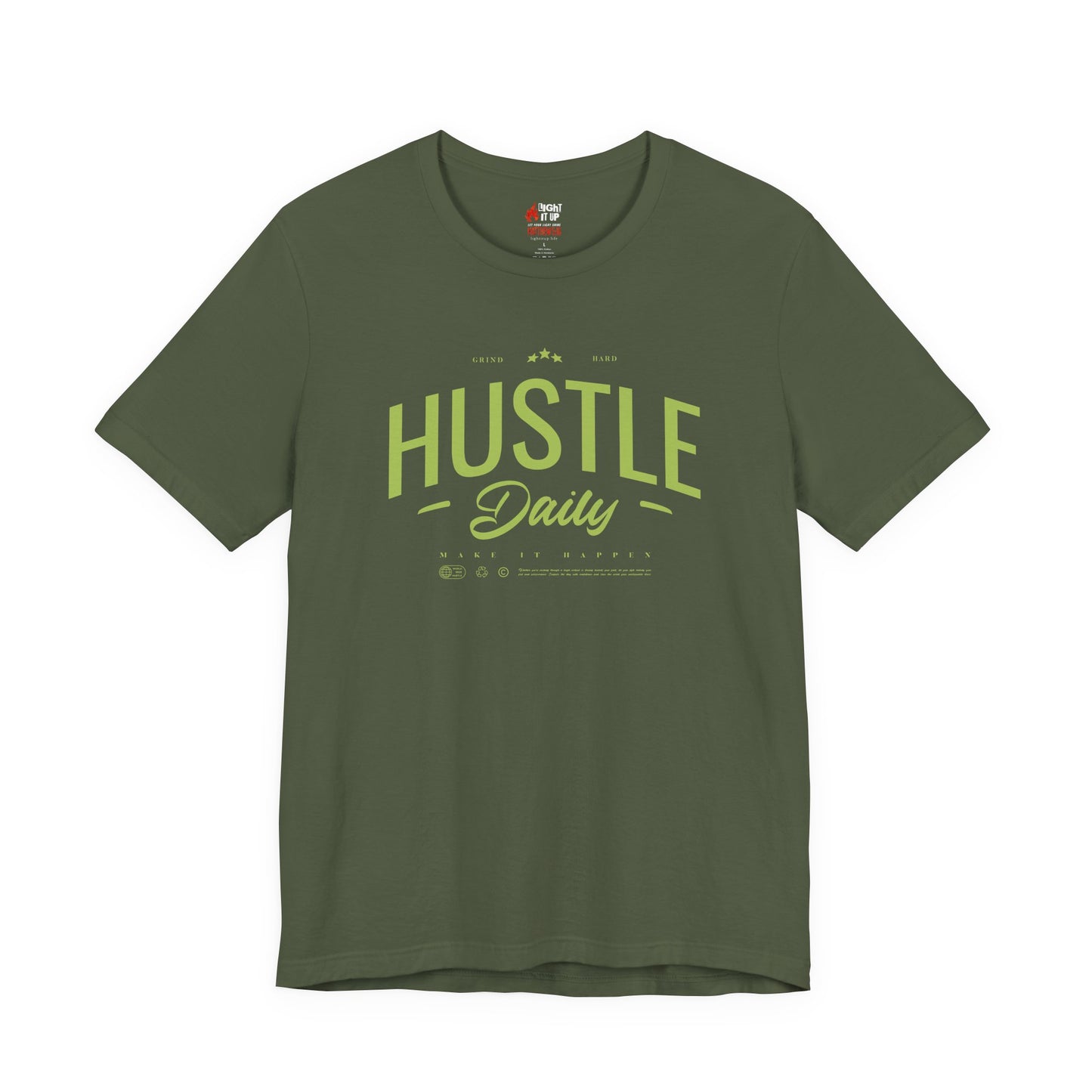 HUSTLE DAILY T-Shirt – Grind Hard. Make It Happen.