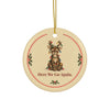 Funny reindeer Christmas ornament Here We Go Again, view 3
