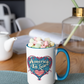 America In Heart Mug – Patriotic Coffee Cup for Veterans, July 4th, & Freedom-Loving Americans