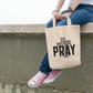 Christian Pray Tote Bag – Bold Scripture Canvas Bag for Women & Bible Study