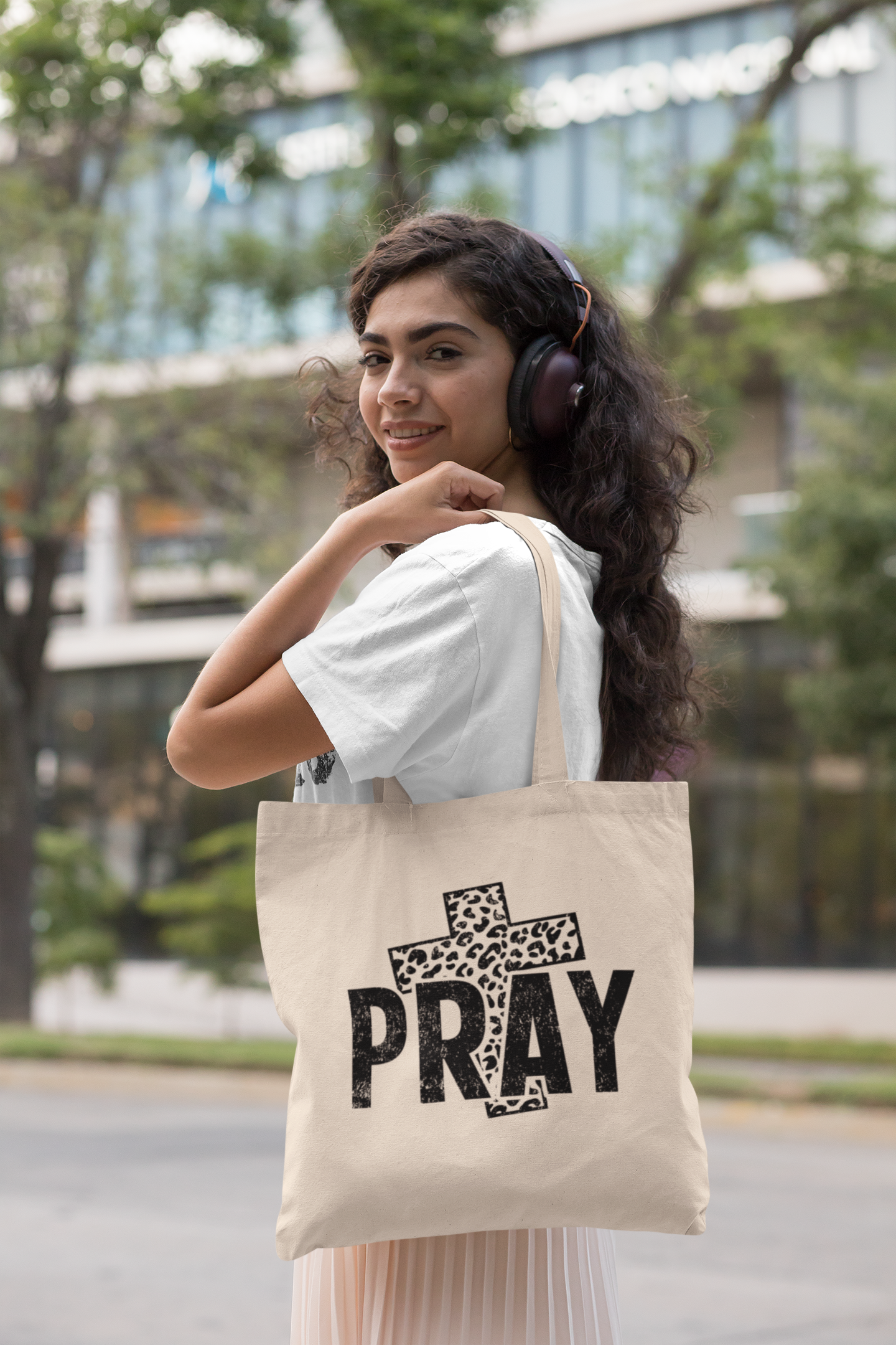 Christian Pray Tote Bag – Bold Scripture Canvas Bag for Women & Bible Study