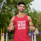 Trump Won Again Unisex Jersey Tank Patriotic Conservative Sleeveless Shirt 2024 Election Victory Apparel