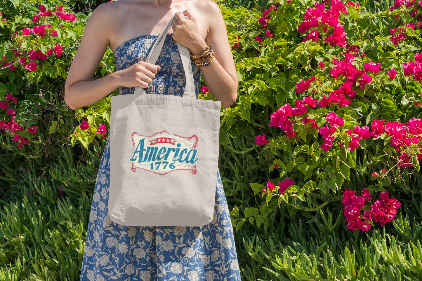 America 1776 Tote – Patriotic Christian Canvas Bag for Church, Shopping, & Everyday Use