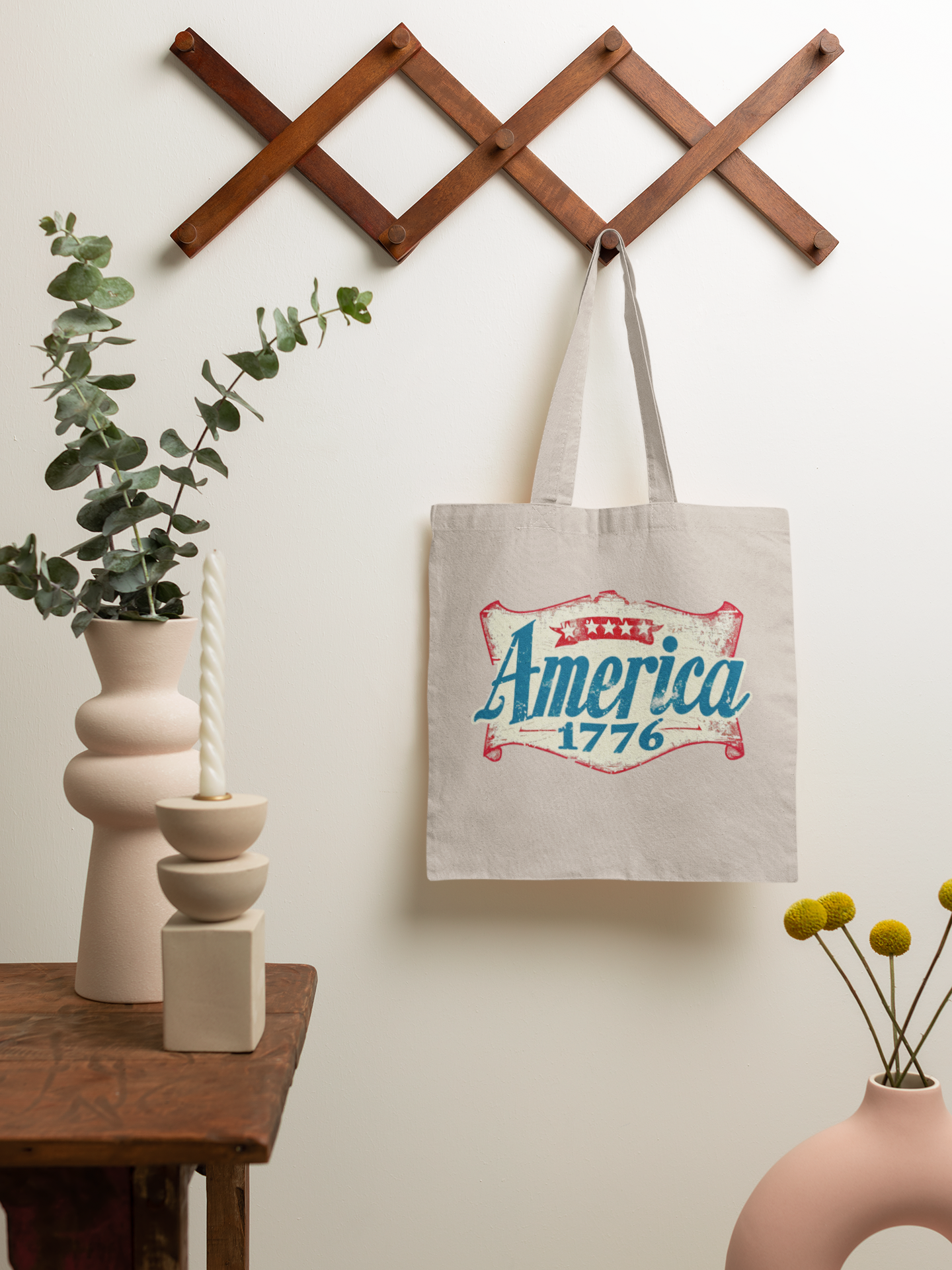 America 1776 Tote – Patriotic Christian Canvas Bag for Church, Shopping, & Everyday Use