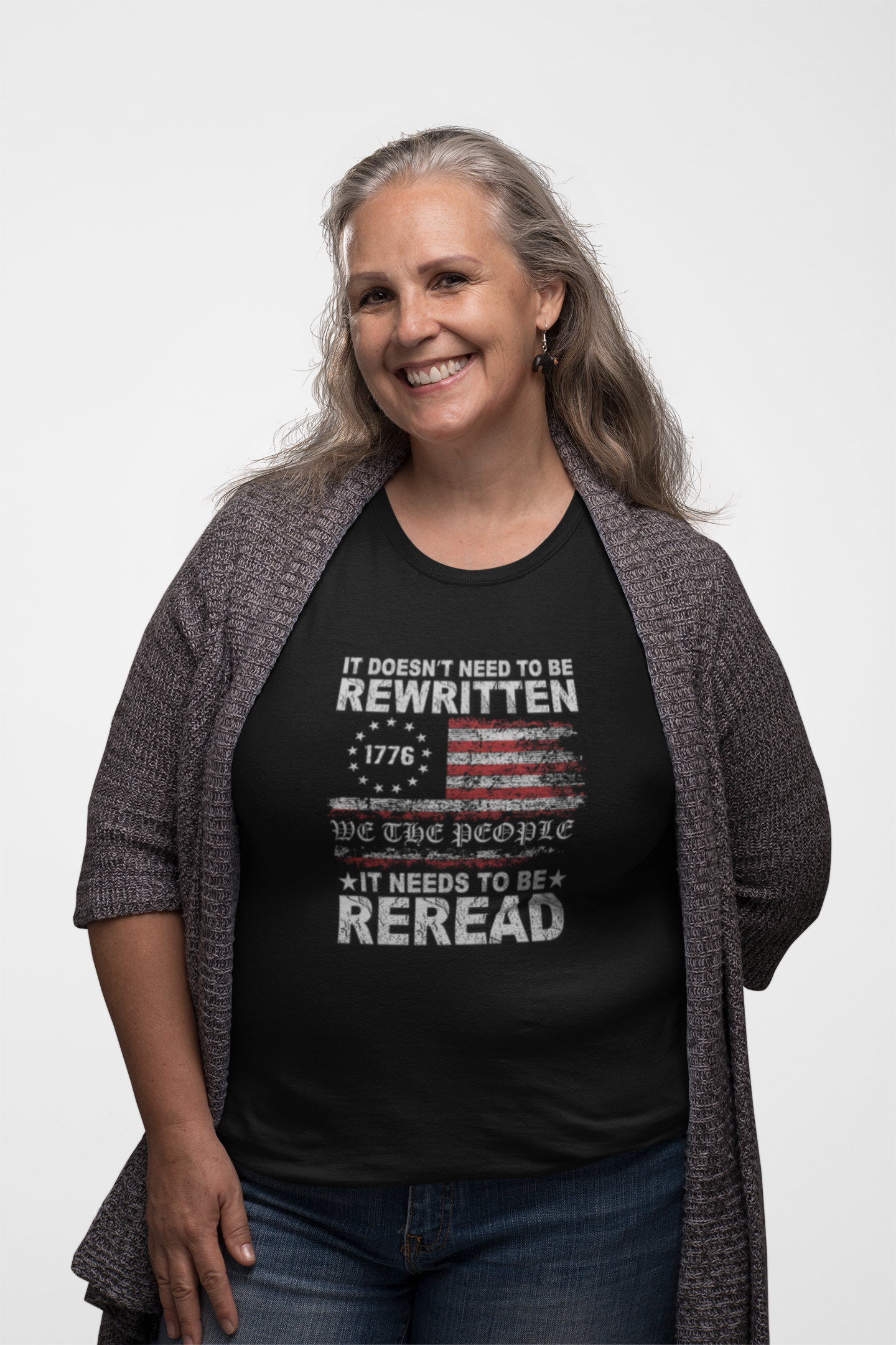 We The People Shirt 1776 Patriotic Tee It Does Not Need to Be Rewritten It Needs to Be Reread American Constitution Shirt