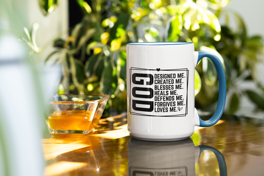 God Designed Me Mug – Inspirational Christian Coffee Cup (11oz & 15oz) for Bible Study, Encouragement & Devotions