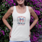 Trump Girl Tank Top – MAGA Social Club USA Flag Racerback for Conservative Women & Patriots