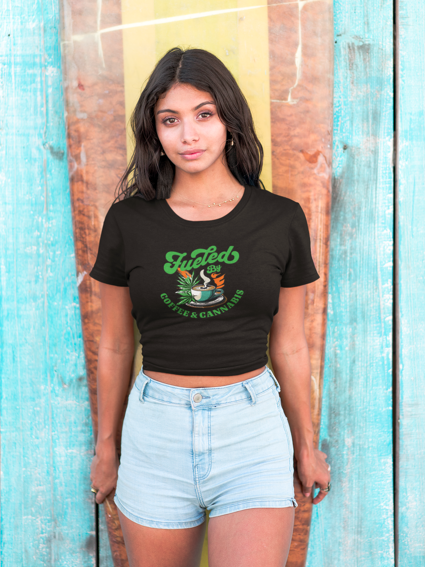 Fueled by Coffee & Cannabis T-Shirt – Funny Unisex Tee for Chill Coffee & Cannabis Lovers
