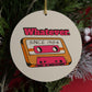 Gen X Christmas ornament, personalized Whatever Since cassette tape design