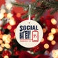 Funny introvert Christmas ornament Social Battery 1%, view 5